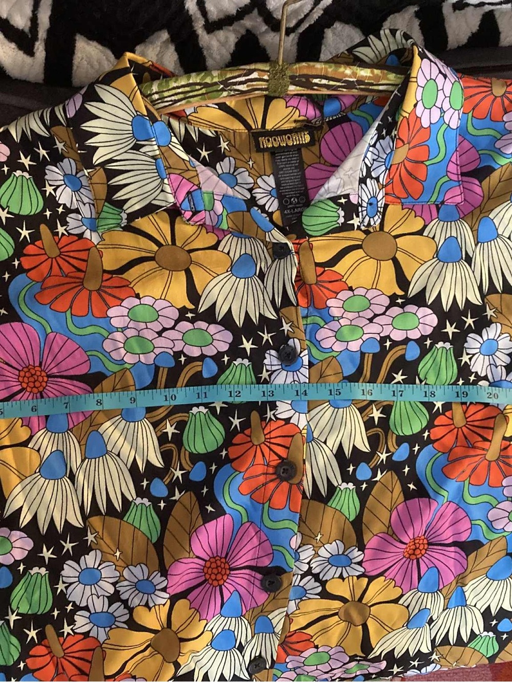 Nooworks Joyce shirt in cosmic floral sz 4x 4xl - Picture 7 of 8